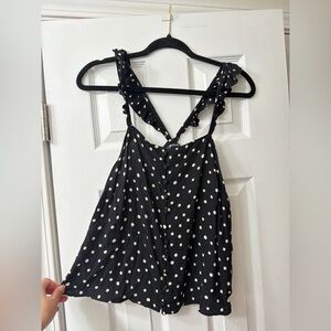 Madewell Black and White Polka Dot Top